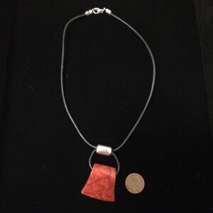 Silpada N0965 “Cardinal Rule” Coral Pendant Necklace | .925 Sterling Silver